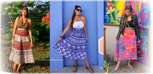 Wrap Around Skirts - Wrap these skirts around waist - cotton, summer ...