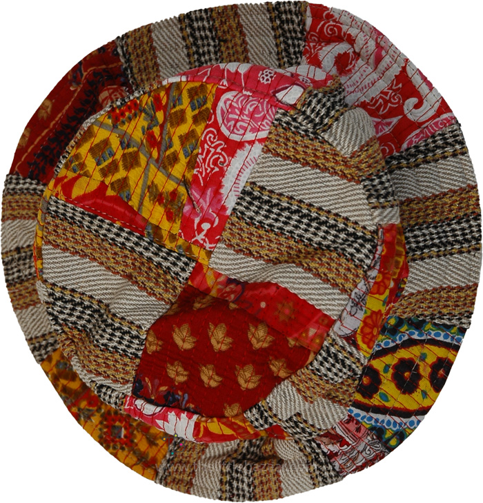 Cotton Quilted Hippie Round Bucket Hat