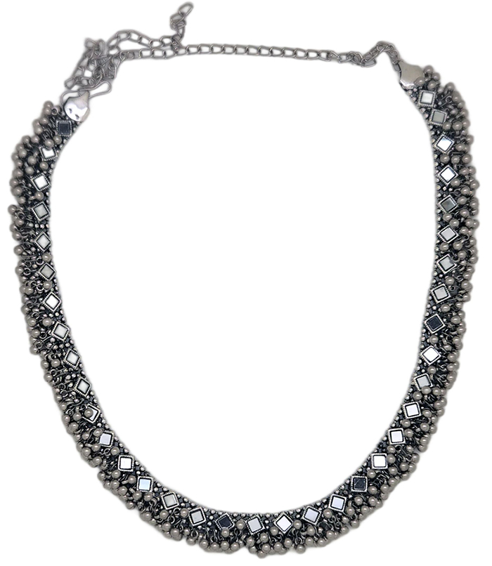 Mirror Boho Casual Belt for Festivals, Mirrors Pearls Artisan Statement Boho Belt