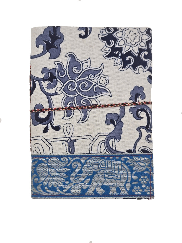 Ocean Bloom Handmade Boho Notebook L