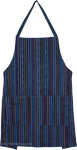 Midnight Blue Striped Mayan Artisan Kitchen Apron