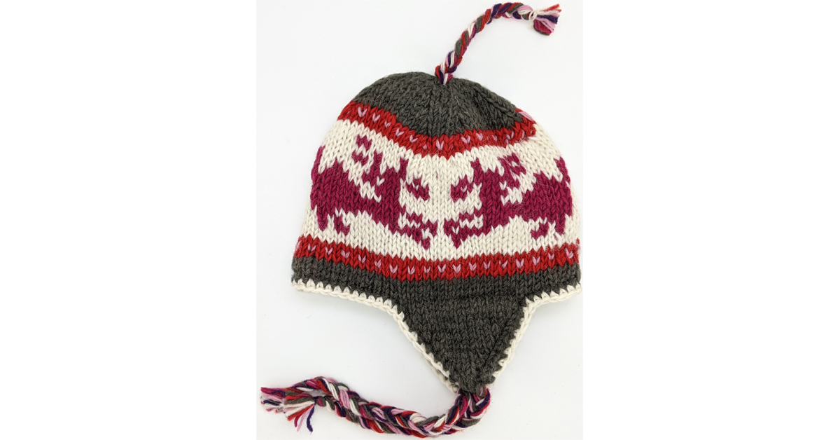 Sale:$14.99 Dune Grey Red Woolen Hand Knitted Hat | Accessories | Grey ...