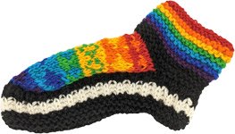 Rainbow Woolen Cozy Winter Bed Socks