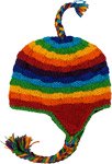 Woolen Rainbow Hat with Ear Covers [6912]