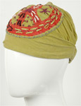 Cotton Light Green Headband with Embroidery [7404]