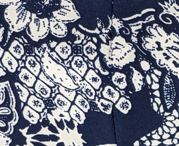 Navy White Floral Print Face Mask