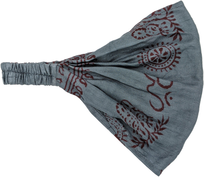 Grey Om Bohemian Cotton Head Band