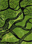 Handmade Green Tree Tapestry Full