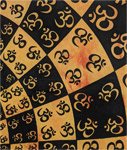 Orange Om Print Tapestry Full [7638]