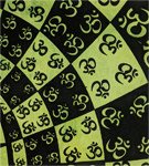 Green Om Print Tapestry Full [7698]