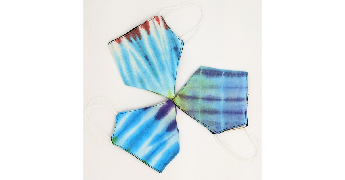 Sale2.99 Blue Free Spirit Tie Dye Cotton Face Mask Accessories