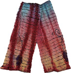 Red Boho Razor Tie Dye Redux Cotton Legwarmer