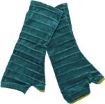 Plain Teal Velvet Reversible Arm Warmers