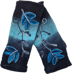 Ocean Blue Woolen Wrist Hand Warmers