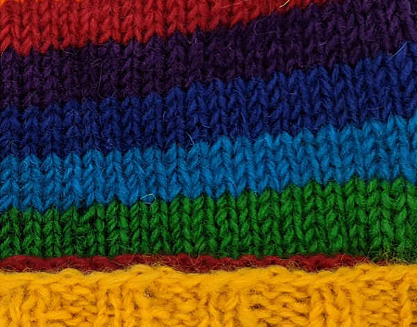Yellow Rainbow Beanie Hand Knit Woolen Hat | Accessories ...