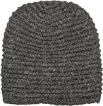 Handmade Extra Big Grey Woolen Long Beanie Hat