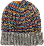 Multicolor Rainbow Scallops Unisex Wool Winter Hat