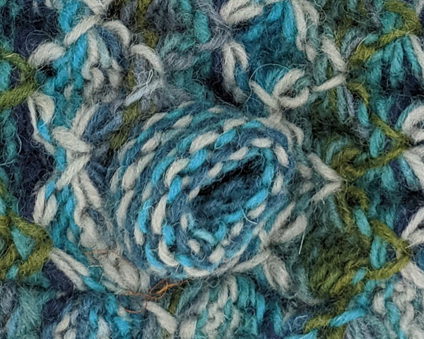 Parisian Blue Hand Knit Wool Hand Warmers with Fleece