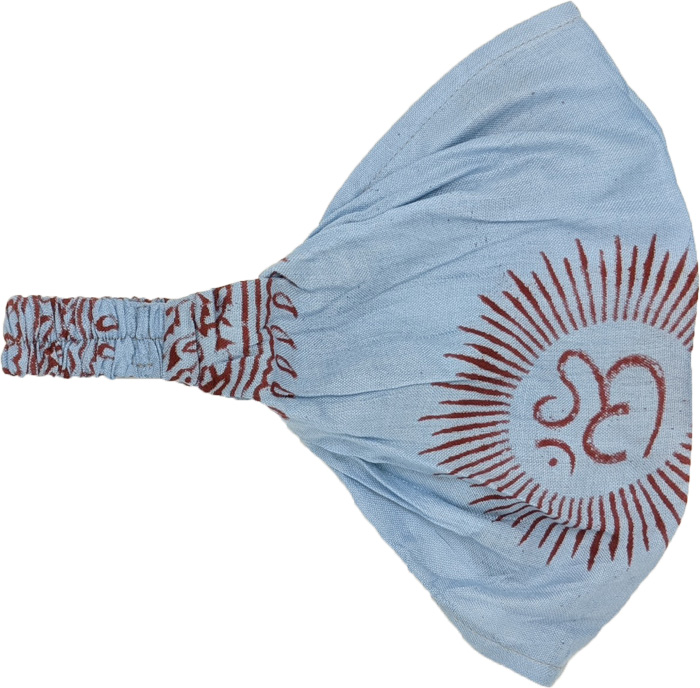 Sky Blue Om Bohemian Cotton Head Band