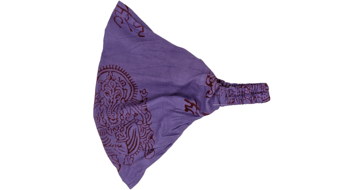 Cotton Dharmic Hippie Headband in Purple | Accessories | Purple | Yoga ...