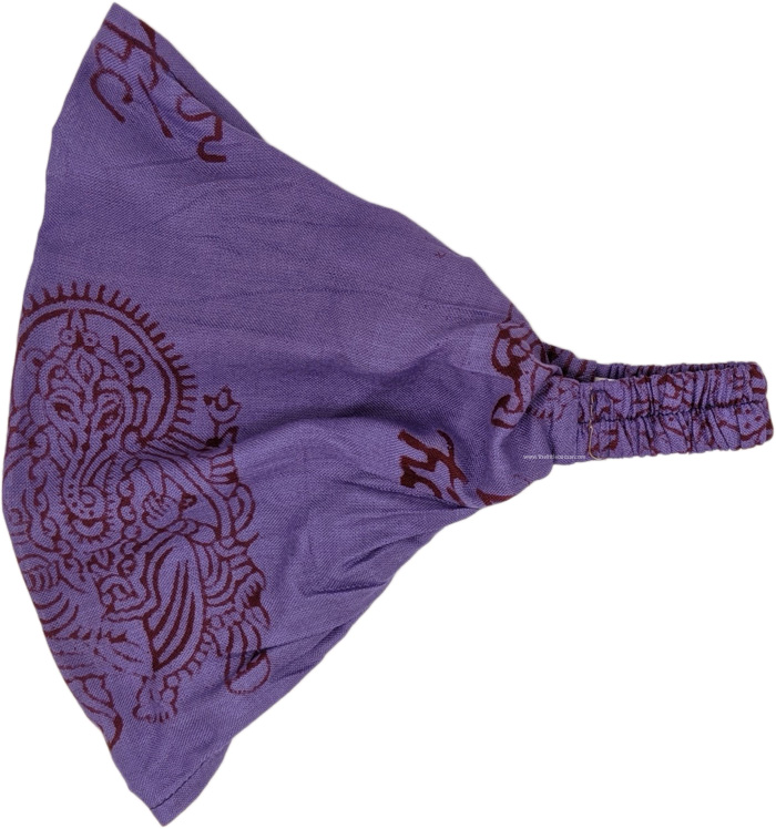 Cotton Dharmic Hippie Headband in Purple | Accessories | Purple | Yoga ...