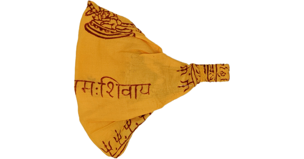 Chant Om Cotton Headband in Saffron Color