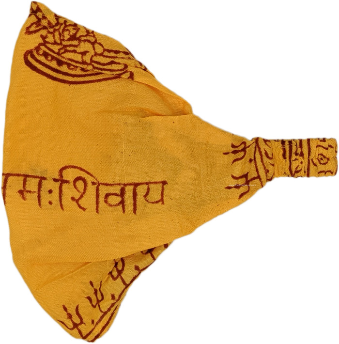 Chant Om Cotton Headband in Saffron Color