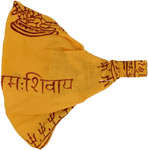 Om Meditation Headband in Saffron Cotton [8334]