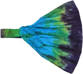 Tranquil Blue Tie Dye Hippie Cotton Headband