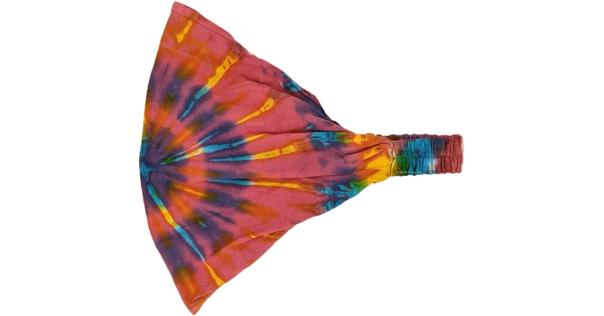 Pink Blast Hippie Tie Dye Cotton Headband Accessories Pink Yoga