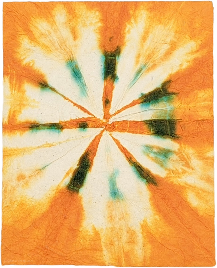 Enlightened Orange Tie Dye Handmade Paper Notebook