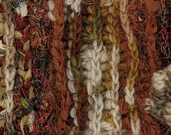 Beige and Brown interwoven Wool Silk Hand Warmers