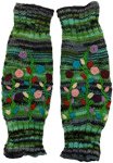 Lush Green Fields Handmade Woollen Leg Warmer
