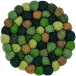 Enchanted Forest Wool Ball Tea Coaster Set