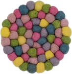 Vibrant Multicolor Wool Coaster Set for Tea [9239]