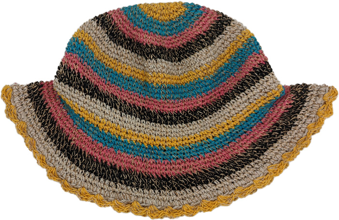 Summer Carousel Crochet Hippie Hemp Hat