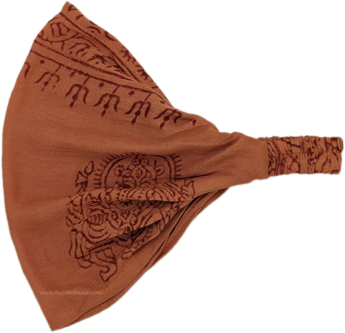 Rajah Brown Hippie Cotton Headband