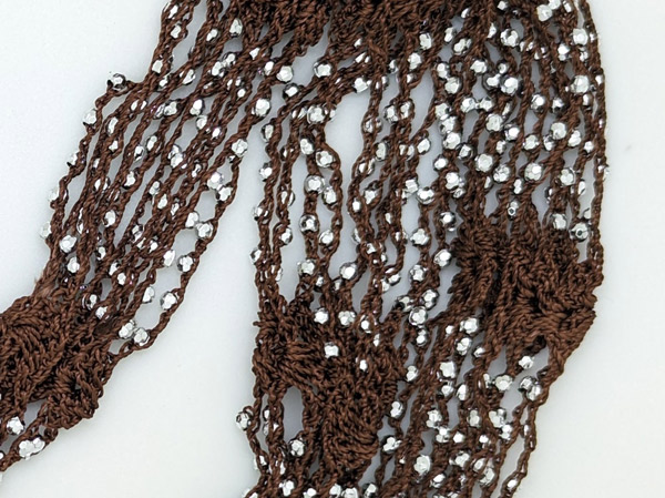 Choco Crochet Waist Belt with Shining Beads