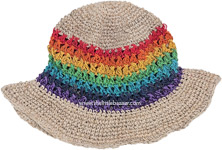 Rainbow Burst Hemp Sun Hat