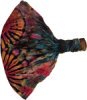 Hippie Peace Cotton Headband in Black Orange