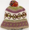 Unisex Hand Knit Wool Hat with Pompom