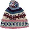 Classic Grey Hand Knit Wool Hat with Pompom