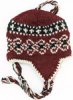 Buccaneer Dark Red Fleece Lined Wool Hand Knit Hat