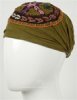 Hippie Peace Embroidered Headband in Desert Green
