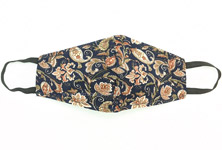 Floral Deep Blue Paisley Designer Face Mask