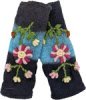 Deep Maroon Floral Embroidered Handwarmers