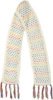 Rainbow Dusted White Wool Scarf Muffler