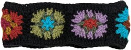 Black Om Style Cotton Head Band