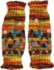 Red Boho Razor Tie Dye Redux Cotton Legwarmer