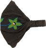 Hippie Peace Cotton Headband in Dark Brown